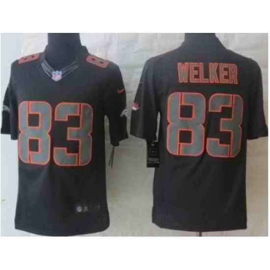 Nike Denver Broncos 83 Wes Welker Black Limited Impact NFL Jersey